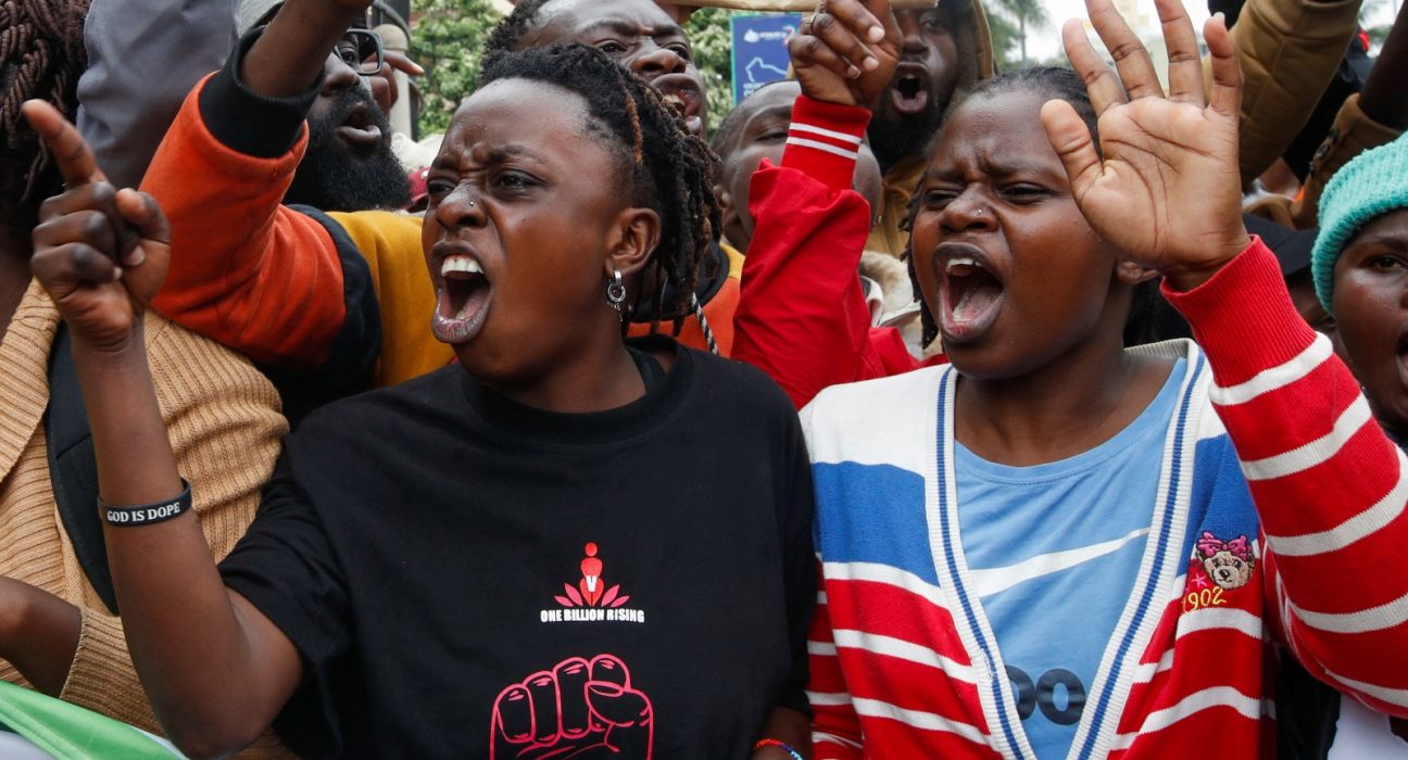 hunan right activists protests in Nairobi streets