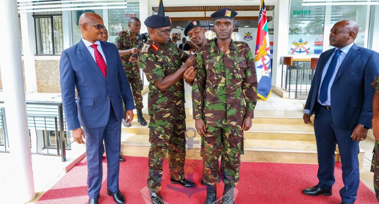 KDF Promotes Footballer Boniface Muchiri